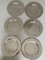 Zes verzilverde onderborden, Ophalen of Verzenden, Nieuw, Bord(en)