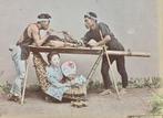 1880's Foto JAPAN originele Albuminedruk KAGO CHAIR Kimbei, Collections, Photos & Gravures, Photo, Avant 1940, Utilisé, Envoi
