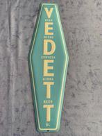 Plaque émaillée Bière VEDETT bleue, Utilisé, Enlèvement ou Envoi, Panneau publicitaire