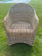 6x Rieten stoelen, Tuin en Terras, Tuinstoelen, Ophalen, Gebruikt