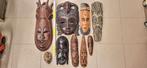 9 Afrikaanse maskers van ca. 60cm naar 15 cm, Enlèvement