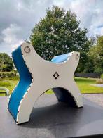 1950s vintage design voetbank kruk eclectisch, Ophalen of Verzenden, Gebruikt