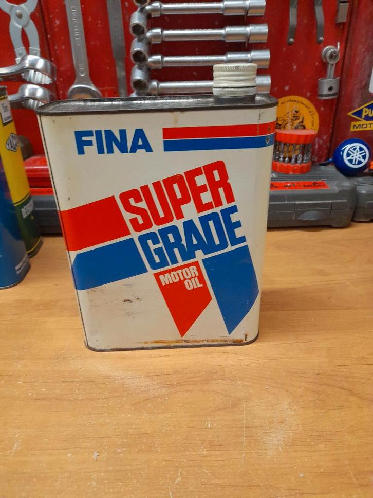 oude Fina supergrade lege oliekan, Verzamelen, Merken en Reclamevoorwerpen, Gebruikt, Overige typen, Verzenden
