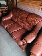 Lederen zetel 5-zit, Huis en Inrichting, Ophalen