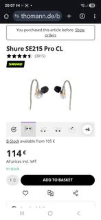 SHURE SE215 PRODUCT, Muziek en Instrumenten, Microfoons, Ophalen of Verzenden