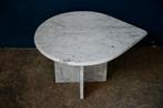 Table basse au design brutaliste minimaliste en marbre blanc, Ophalen