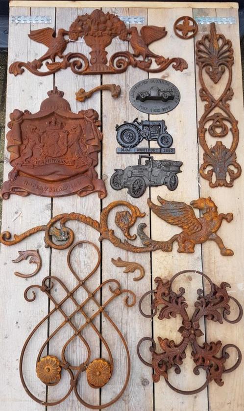 Landelijk gietijzeren tuindecoratie ornament decoratie gevel, Tuin en Terras, Tuinwanddecoratie, Zo goed als nieuw, Ophalen of Verzenden