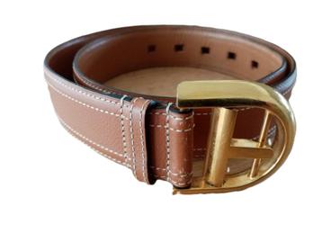 Delvaux riem in bruin leer - maat 75 beschikbaar voor biedingen