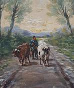 Henry Schouten 1860-1922 " Vee in dreef" olie op doek, Ophalen