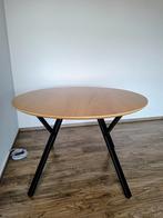 Ronde tafel essenhout natuur + 6 stoelen, Huis en Inrichting, Ophalen, Zo goed als nieuw