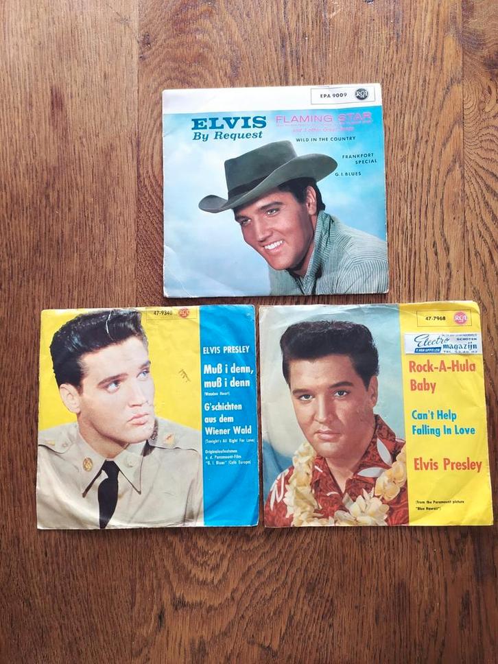 45 T (7 inch) Elvis Presley, Cd's en Dvd's, Vinyl | Rock, Gebruikt, Rock-'n-Roll, Overige formaten, Ophalen of Verzenden