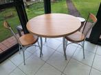 Eettafel diameter 1000 met 2 stoelen ., Tuin en Terras, Ophalen, Eettafel