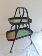 Vintage kleurrijk bijzet tafeltje, Ophalen of Verzenden, Gebruikt