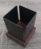 Pot à crayons en métal socle en bois Neuf, Ophalen of Verzenden, Nieuw