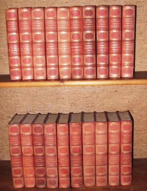 Secret Court Memoirs c. 1900 De Luxe Set (1 1000) 20 Volumes, Antiquités & Art, Antiquités | Livres & Manuscrits, Enlèvement ou Envoi