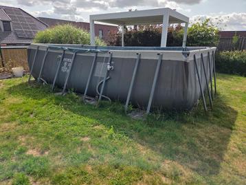 Piscine Intex avec accessoires, Enlèvement, Utilisé, Rectangulaire, 400 cm ou plus