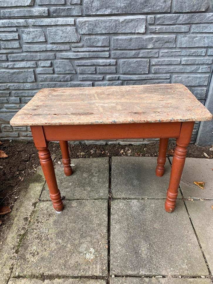 een antieke of vintage houten tafel, Antiek en Kunst, Antiek | Meubels | Tafels, Ophalen