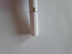 Gouden ring met een zilver steentje, Handtassen en Accessoires, Ringen, Ophalen of Verzenden, Zo goed als nieuw, Goud, Goud
