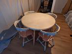 Ronde tafel met 4 stoelen, Ophalen, Zo goed als nieuw