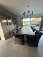 Landelijke eiken kloostertafel, 2,60m op 1m, Huis en Inrichting, Ophalen, Zo goed als nieuw