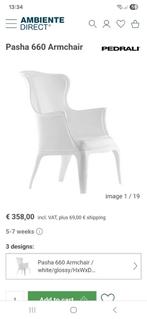 UNIEK! 4 witte Itaianse designstoelen Perdali, model Pasha 6, Enlèvement, Comme neuf