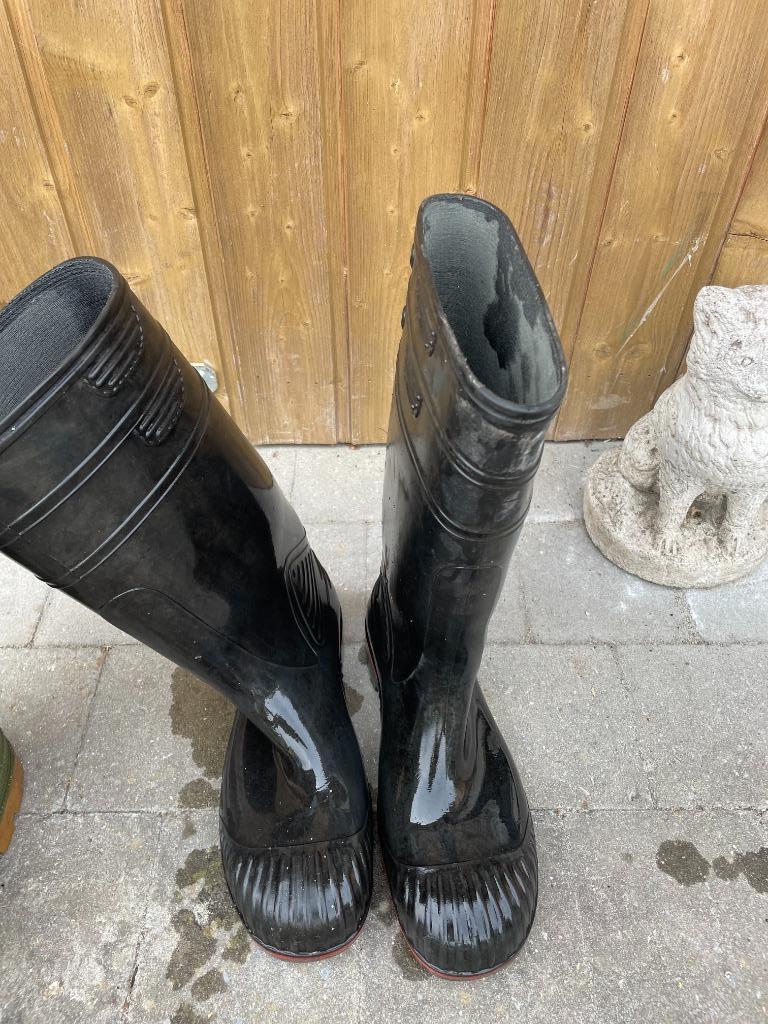 rubberen laarzen met stalen tip, Ophalen, Gebruikt, Laarzen