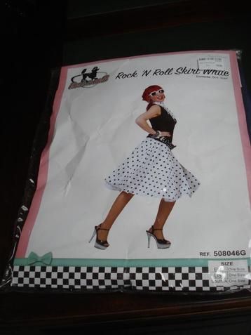 Verkleedkledij: Rock & Roll rok + sjaaltje. mt one size beschikbaar voor biedingen