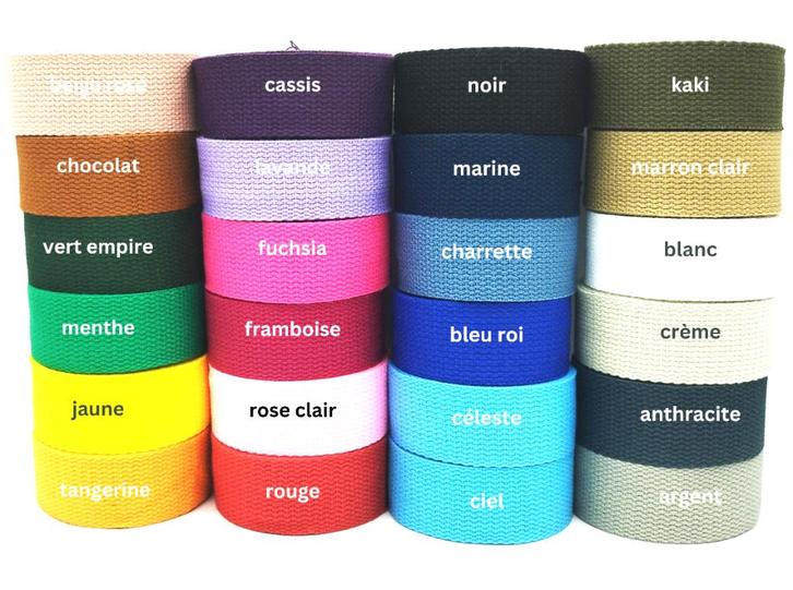 sangle coton 32mm sac banane anse bandoulière couture, Dieren en Toebehoren, Paarden en Pony's | Hoofdstellen en Tuigage, Nieuw