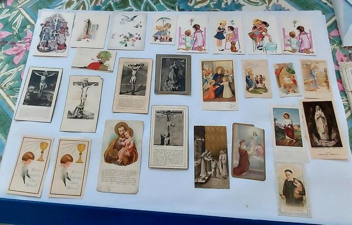 Lot oude religie prentjes, Verzamelen, Religie, Gebruikt, Christendom | Katholiek, Kaart of Prent, Ophalen of Verzenden