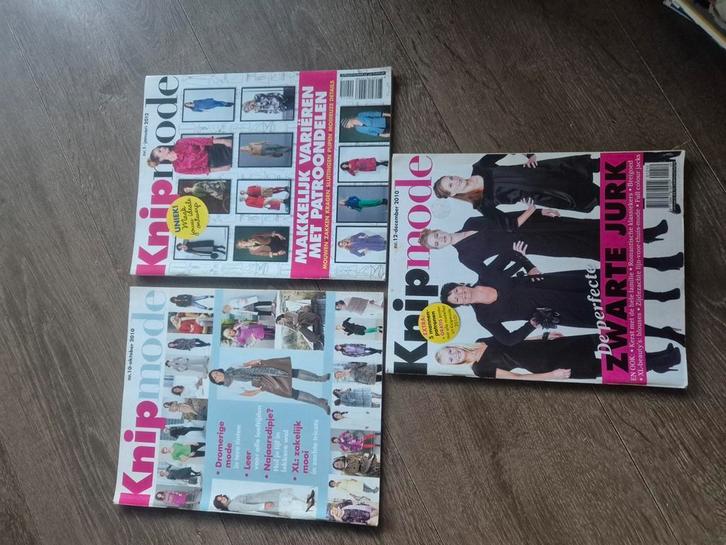 Knipmode januari 2012, dec. 2012, oktober 2010, Hobby en Vrije tijd, Kledingpatronen, Zo goed als nieuw, Knipmode, Verzenden