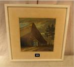aquarelle peinte à l'ancienne « grange et arbres » - M Vaes, Enlèvement ou Envoi