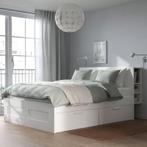 Brimnes bed 160x200 met achterwand, Huis en Inrichting, Ophalen, Zo goed als nieuw