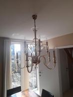 Vintage kristallen luster, hanglamp Murano amberkristal, Antiek en Kunst, Ophalen