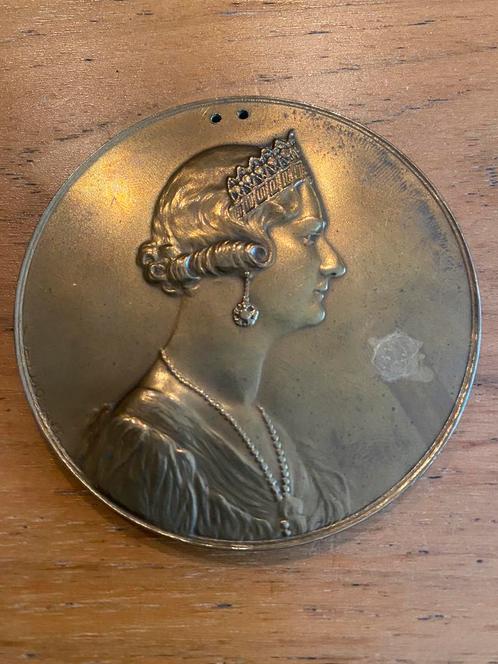ASTRID REINE DES BELGES 1905 - 1935 BRONS PENNING., Postzegels en Munten, Penningen en Medailles, Ophalen