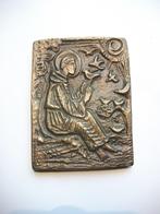 Franciscus van Assisi - koperen plaat basrelief, Antiek en Kunst, Ophalen of Verzenden