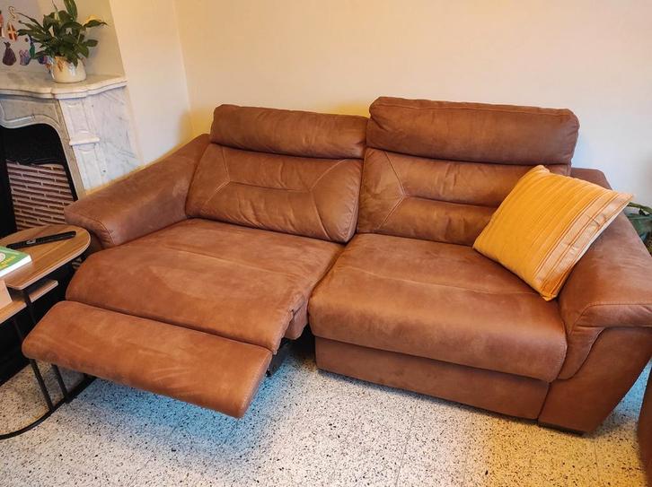 Salons - zetels - sofa, Huis en Inrichting, Zetels | Complete zithoeken, Zo goed als nieuw, Stof, Ophalen