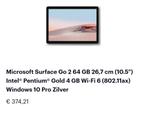 Microsoft surface go 2 + toetsenbord, Comme neuf, Windows, 11 pouces, Enlèvement