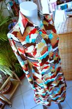 uniek vintage leuk gekleurde jurk ’70-ties, Taille 38/40 (M), Enlèvement ou Envoi, Autres couleurs, Comme neuf