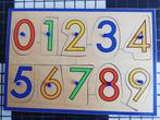 Houten puzzel cijfers, Kinderen en Baby's, Ophalen of Verzenden, Zo goed als nieuw, Duw- of Trekspeelgoed
