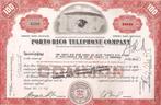 Compagnie de téléphone de Porto Rico - 1961, Certificat d'action, Enlèvement ou Envoi, 1950 à 1970