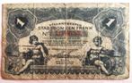 CHÈQUE-VILLE D'UN FRANC 1916, Timbres & Monnaies, Billets de banque | Belgique, Enlèvement, Billets en vrac