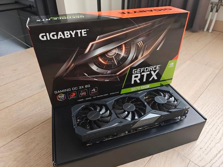 Gigabyte GeForce RTX 2070 Super Gaming OC 8GB, Informatique & Logiciels, Cartes vidéo, Comme neuf, AMD, PCI-Express 3.0, GDDR6