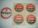 5 bierviltjes van Krüger voor € 1,00, Verzamelen, Biermerken, Ophalen of Verzenden, Zo goed als nieuw, Viltje(s), Overige merken