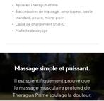 Pistolet de massage professionnel theragun Prime, Sports & Fitness, Produits de massage, Enlèvement ou Envoi, Comme neuf, Appareil
