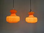 Space Age hanglamp in oranje opaline, Peill & Putzler, 1970, Ophalen of Verzenden
