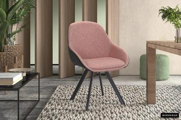 PROMO Stoelen 'JAN' NIEUW in roos stof +Gratis Levering beschikbaar voor biedingen