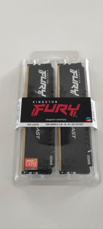 64Gb DDR5 Kingston Fury 6000Mhz beschikbaar voor biedingen