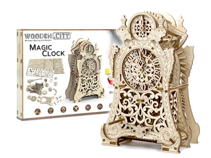 3D Houten Puzzel Magic Clock - DIY Wood Builds, Hobby en Vrije tijd, Modelbouw | Overige, Nieuw, Verzenden