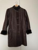 Lederen jas met pelsen voering, Kleding | Dames, Ophalen of Verzenden, Zo goed als nieuw, Maat 38/40 (M), Bruin