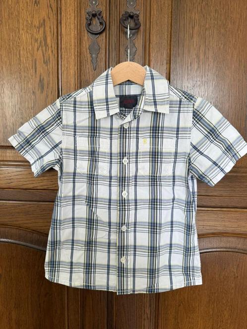 Esprit geruit jongenshemd — Maat 104/110, Kinderen en Baby's, Kinderkleding | Maat 104, Zo goed als nieuw, Jongen, Overhemd of Blouse